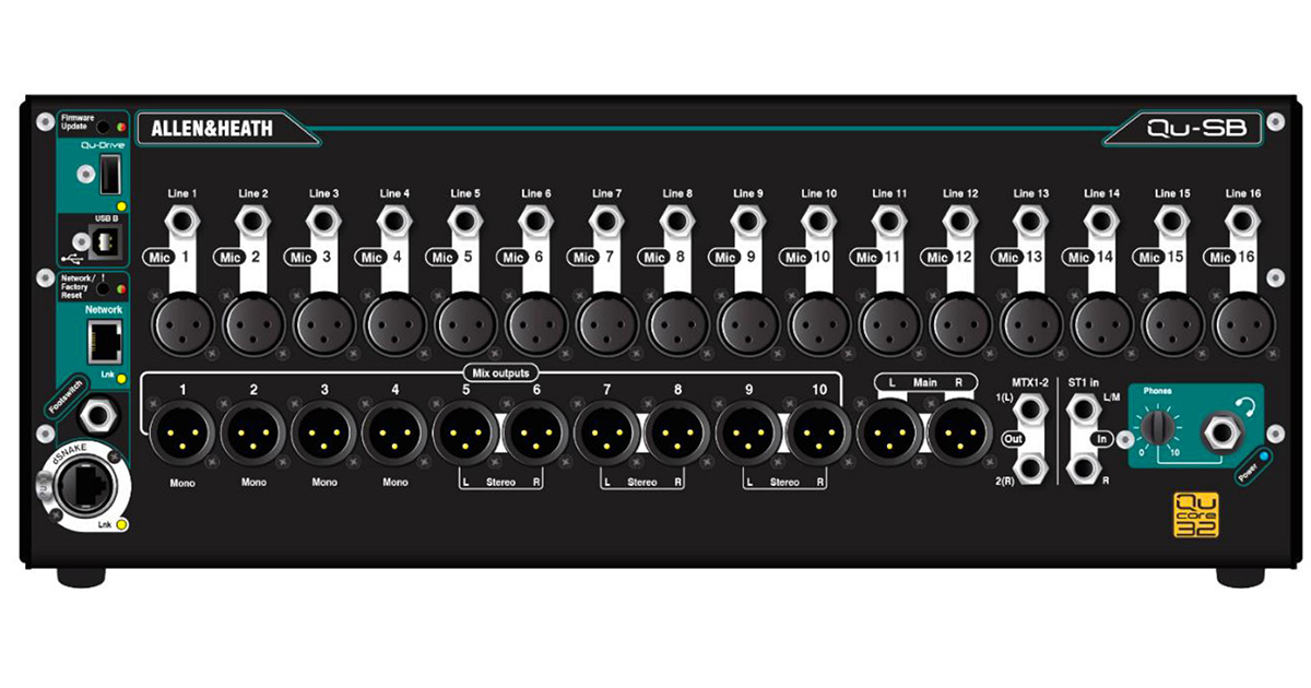 Ingressi e Uscite dell'Allen & Heath Qu-Pac